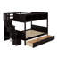 Lit superposé simple au-dessus de double avec tablettes, escalier de rangement et tiroirs-1169496700