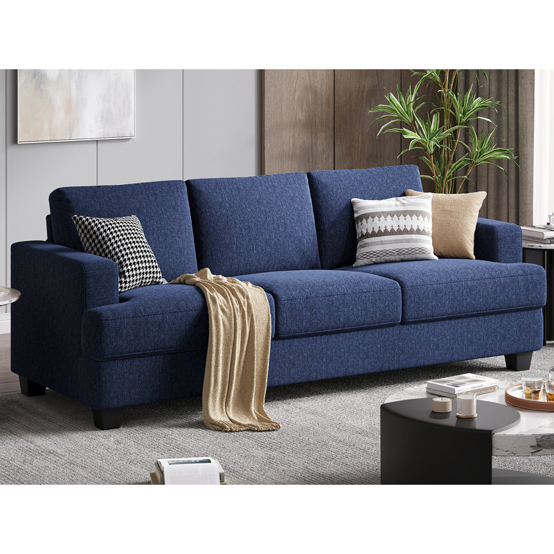 Canapé Oliver, Polyester bleu