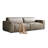 Gray Genuine Leather Modular Sofa cushion couch