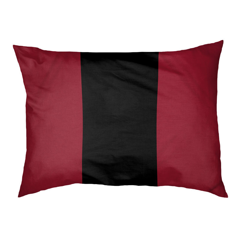 Coussin Arizona, Grand (l 40 po x P 30 po x H 14 po), Rouge Sedona / noir / rouge de Sedona