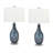 Bitonto 29" Light Blue and Red Table Lamp with USB Port