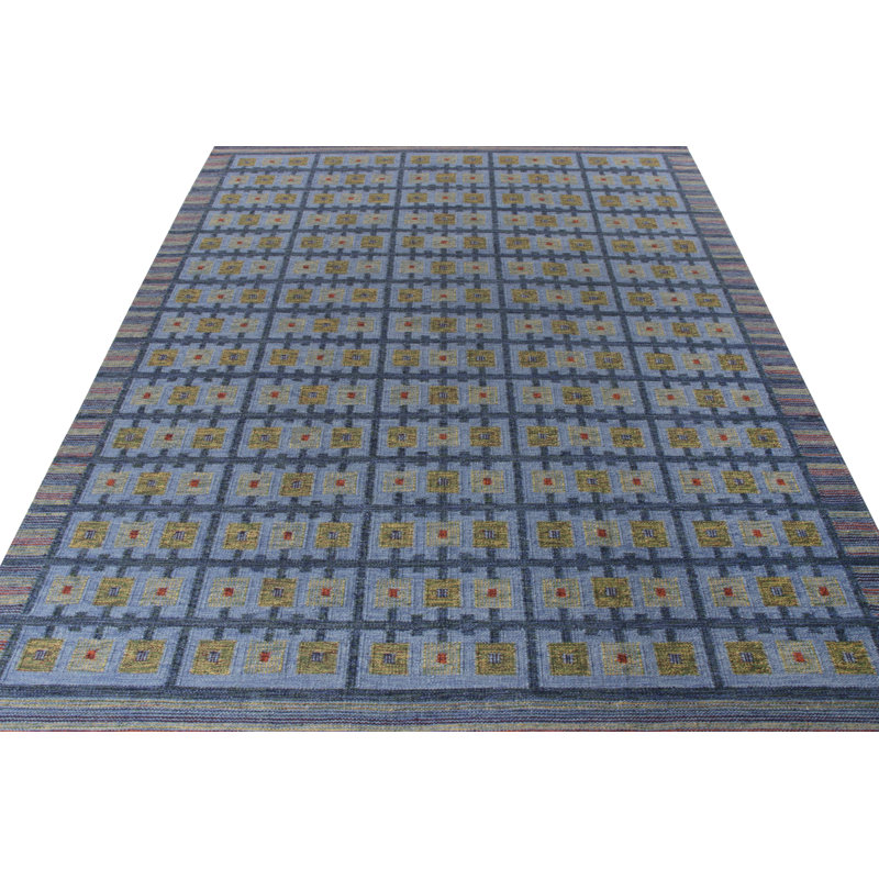 Scandinavian Wool Geometric Area Rug, Rectangle 10' x 14'