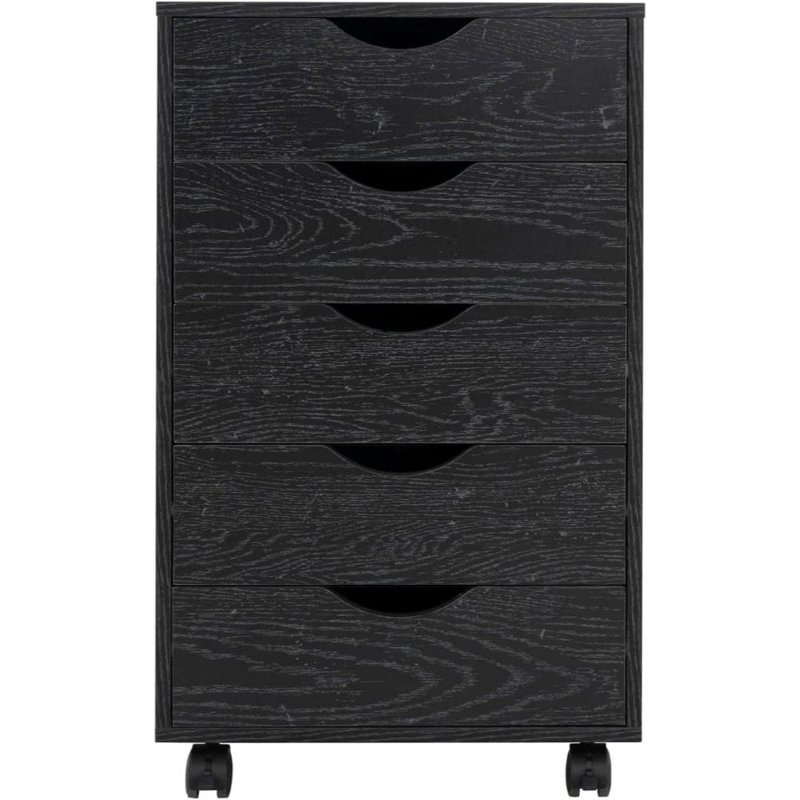 Jamariona Modern 5-Drawer Filing Cabinet for Home Office – Rolling File Storage Cabinet with Wheels, Under-Desk Drawer Organizer for Documents, Folders & Office Supplies