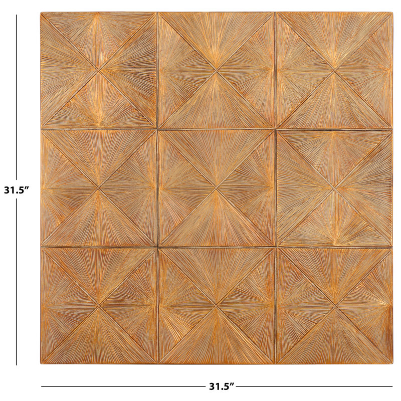Marlow 31.5" Resin Wall Décor, Gold