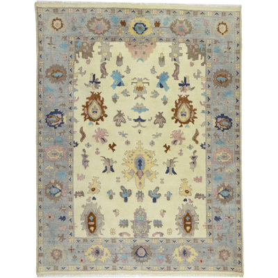 Colorfast Floral 9'0 X 11'8 Wool Area Rug