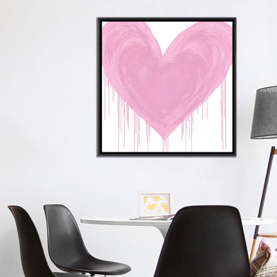 Impression d’art graphique, "Big cœur rose" par Lindsay Rodgers