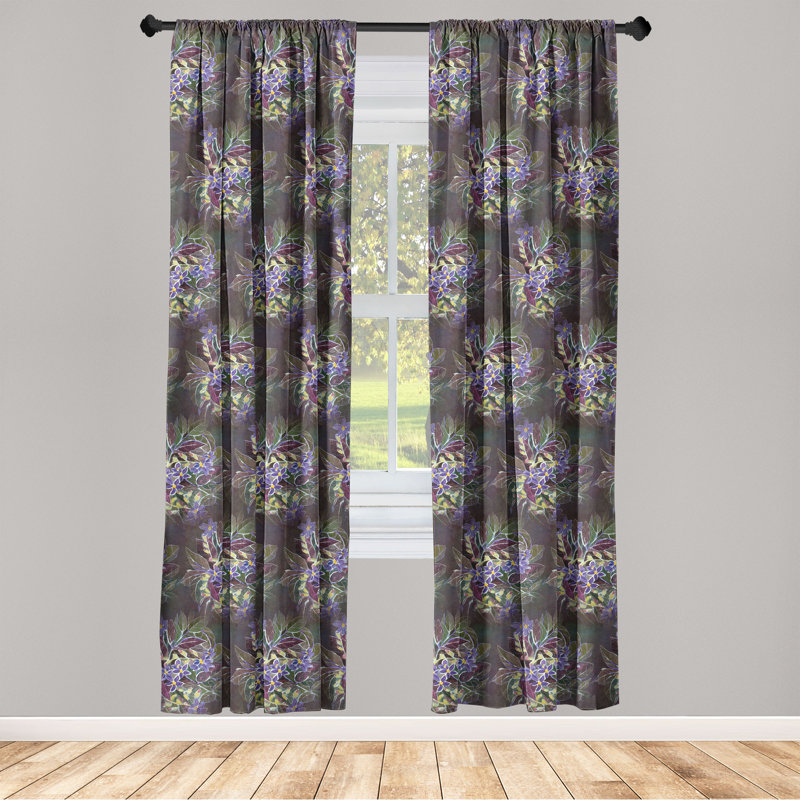 Semi Sheer Curtain Pair, 28" W x 63" L