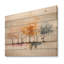 Minimalisme arbre jaune solitude II sur bois-1654714574