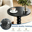 Table d'appoint à piédestal rond noir, table d'appoint haute, table de boissons de style campagne moderne pour le hall d'entrée de la chambre à coucher