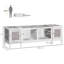 Rabbit Hutch Slide Out Tray for 24 Rabbits 161 x 505 x 533cm Grey