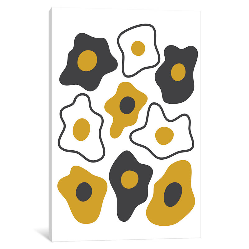« Fried eggs », impression, Toile tendue, H 40 po x l 26 po x P 1,5 po