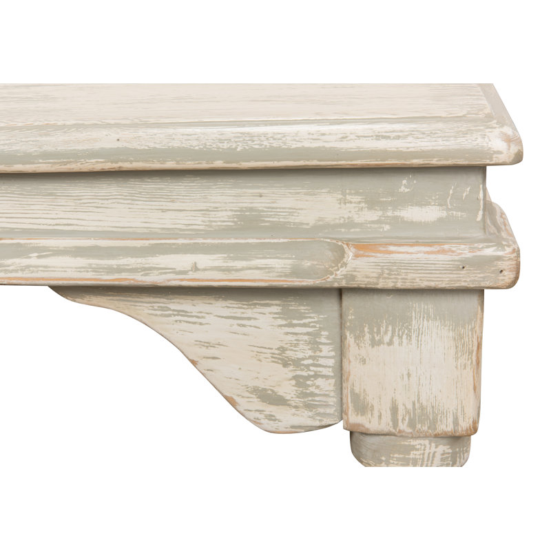 Kaffe Solid Wood Coffee Table, Washed Gray