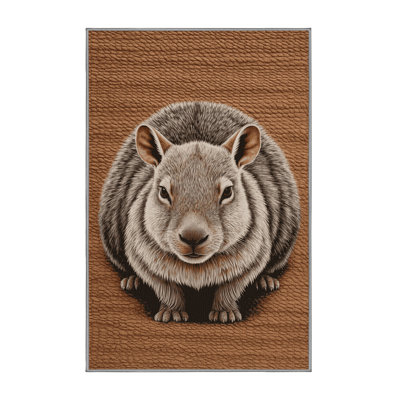 Washable Rock Hyrax Wildlife Area Rug