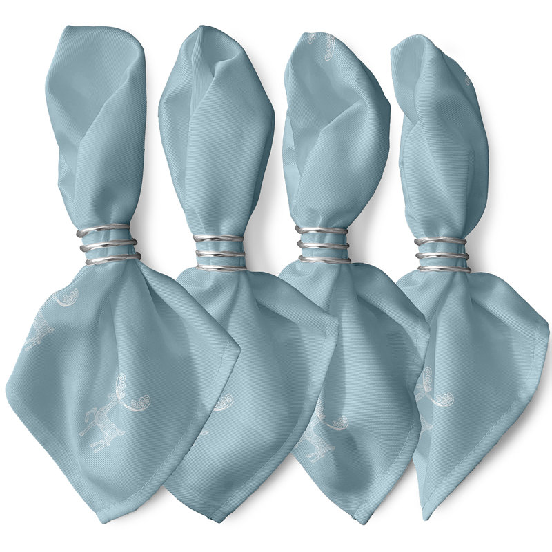 Millste Polyester Novelty Napkins, Blue