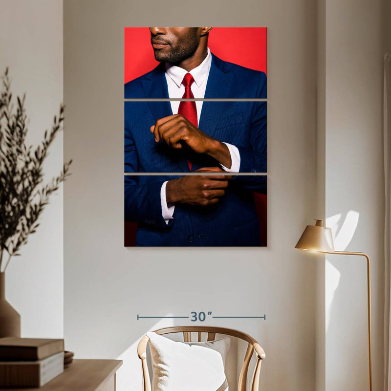 Shuttleworth Man In Blue Suit, 65" H x 42" W