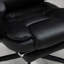 Fauteuil de bureau FlowLuxe à haut dossier et massage vibrant, similicuir noir profond, inclinable avec repose-pieds pour le bureau personnel-1491596135