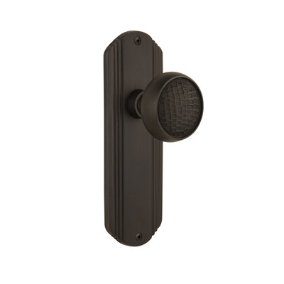 Bouton de porte d’intérieur mortaise avec plaque longue décorative Craftsman