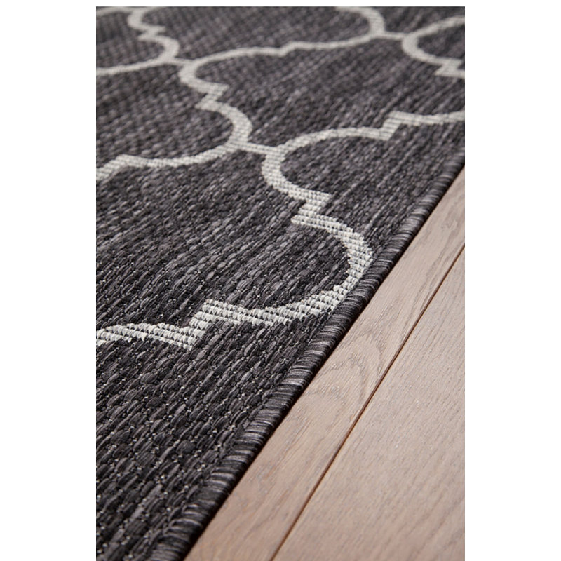Geometric Flatweave Area Rug, Runner 80 x 200cm