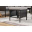 Ensemble de mobilier d'extérieur pour petit espace 7 pièces, ensemble de mobilier de jardin, coussin de siège imperméable, table en verre, peu encombrant, convient à la cour, à la terrasse ou au jardin, gris