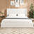 Queen Size Boucle Bed Frame, Upholstered Cloud Bed Frame With Headboard, Solid Wood Legs And Slats, No Box Spring Needed-796234384