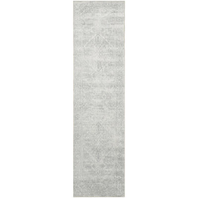 Bungalow Rose Harleigh Machine Washable Light Grey Vintage Indoor Rug
