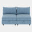Ensemble de canapé modulaire moderne sans accoudoirs pour canapé modulaire, siège de canapé convertible avec rangement