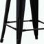 Ensemble de 2 tabourets de bar industriels sans dossier - noir mat - siège 30 po - pieds en métal-360008360-360008363