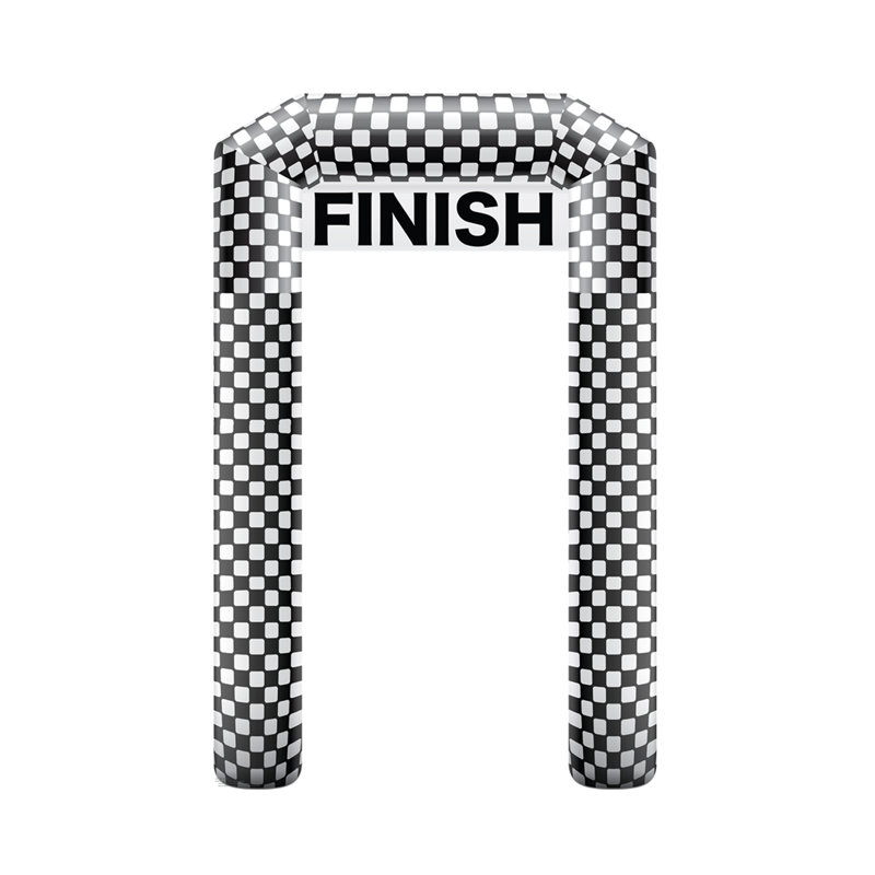 58'' Black and White Finish Line Cardboard Standup
