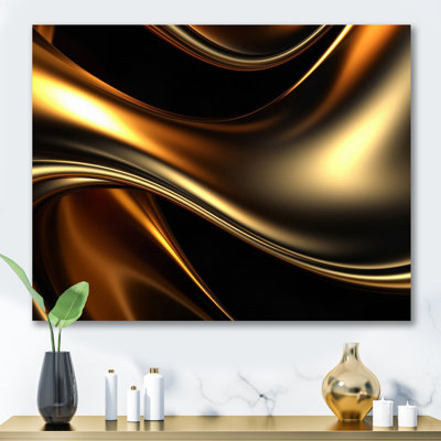 " Gold Black Surreal Tides III "