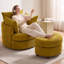 Fauteuil d'appoint pivotant en tonneau avec rangement caché Corduroy (ensemble de 2)-133072165