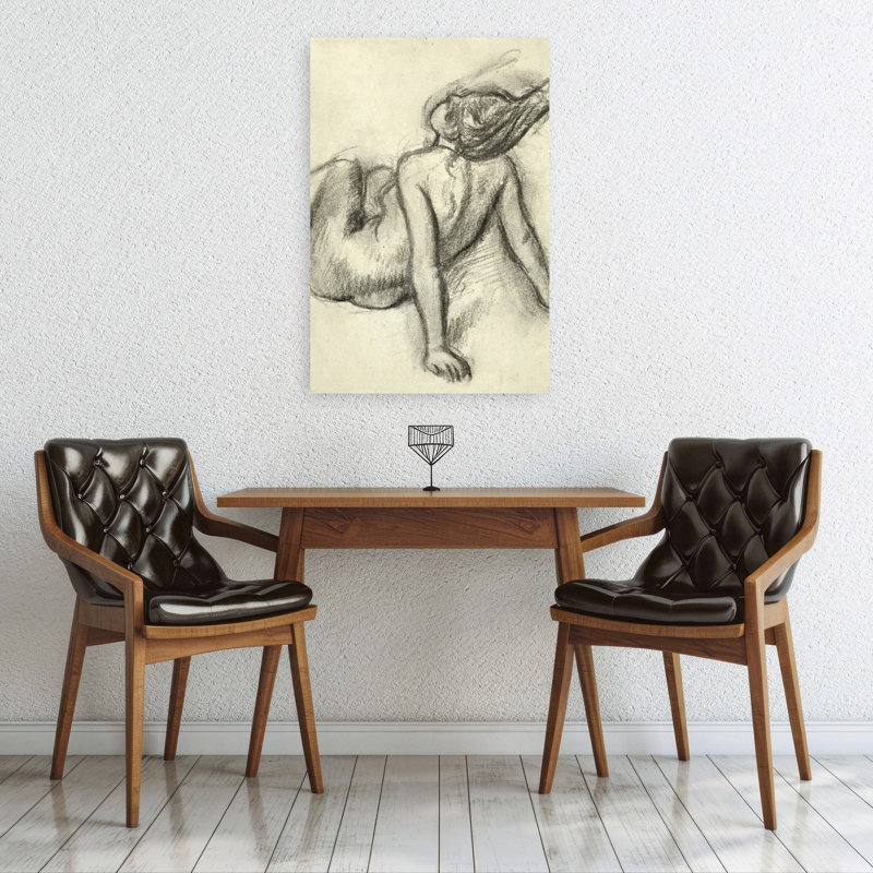 Femme se faisant coiffer - Estampe murale abstraite et contemporaine impressionniste, H 36 po x l 24 po