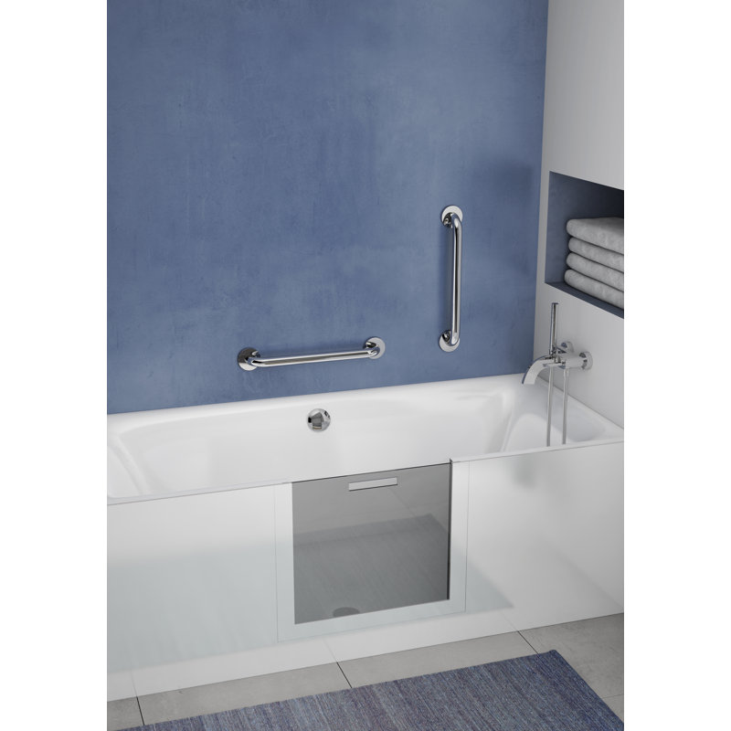 Thirsk Grab Bar, 7.8cm H x 31.7cm L x 3.2cm D, Chrome