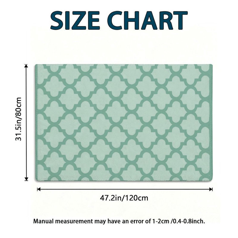 Subtle Repeat Pattern Sage Green Small Area Rug 47" x 31"