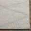 Tapis bleu clair / ivoire en coton tissé à plat à la main Bester-19562442