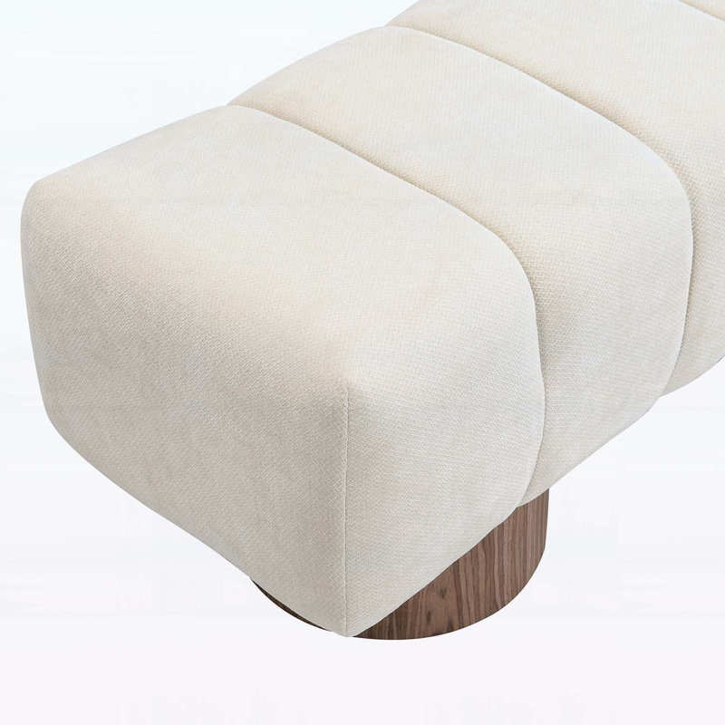 Banc rembourré polyvalent, utilisation multifonctionnelle pour la décoration intérieure, Beige