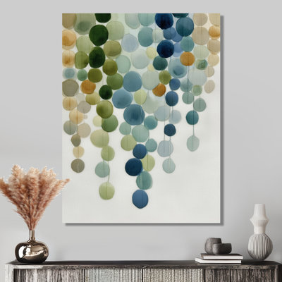 «Watercolor Minimalist Meditation Stone Collage», formes murales abstraites, art mural moderne encadré bleu