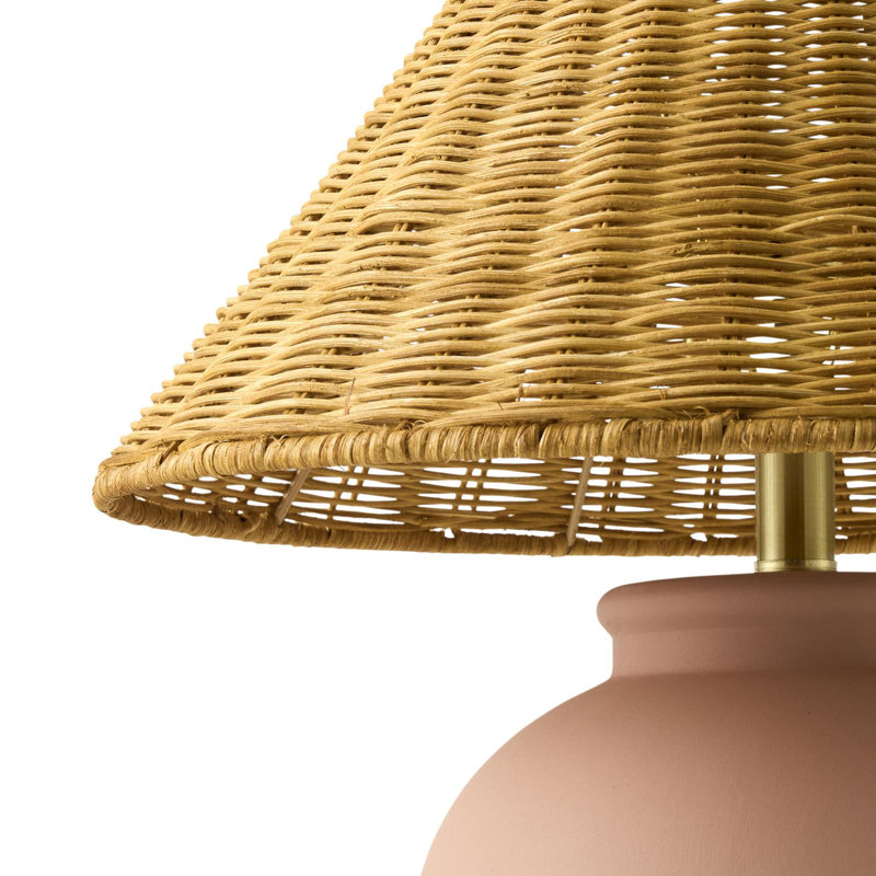 Lampe de table Alglom, Rotin, Terra Cotta