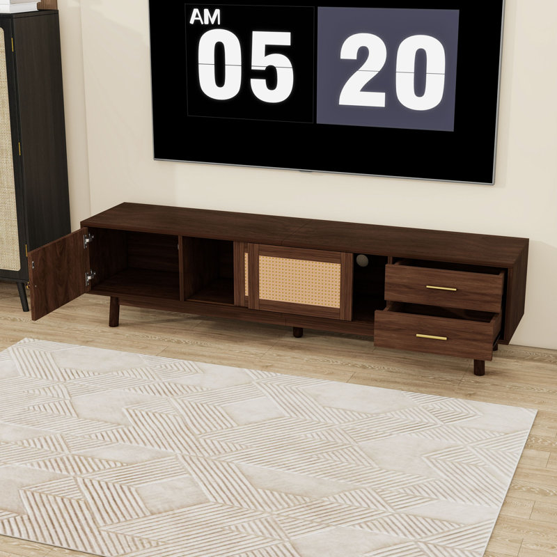 Meuble télé avec 2 tiroirs, armoire et portes