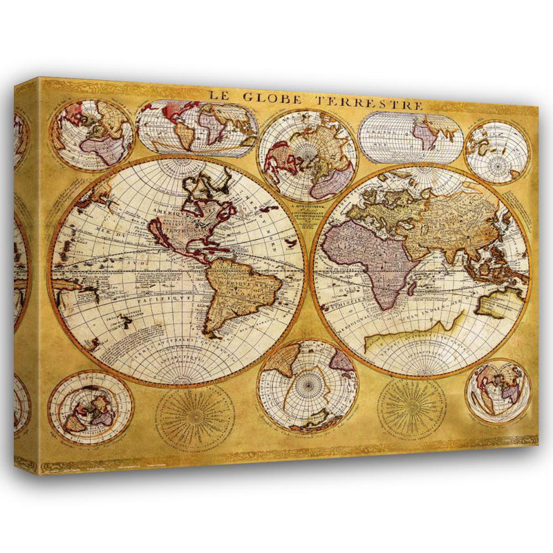 Antique Map - Globe Terrestre