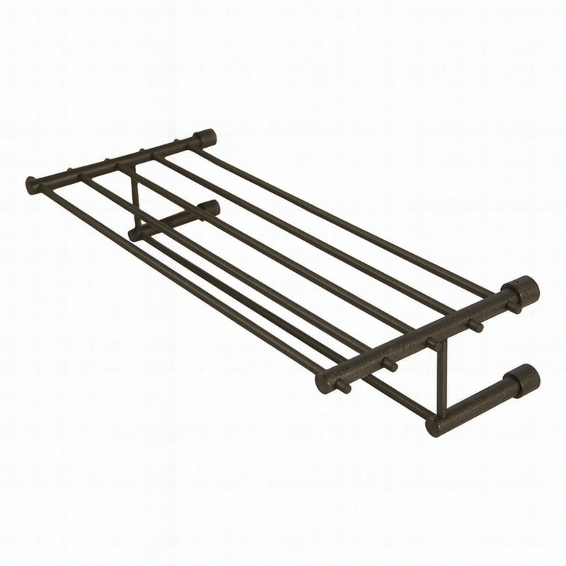 Minimal Wall Mounted Towel Rack, Brass Powder Coat