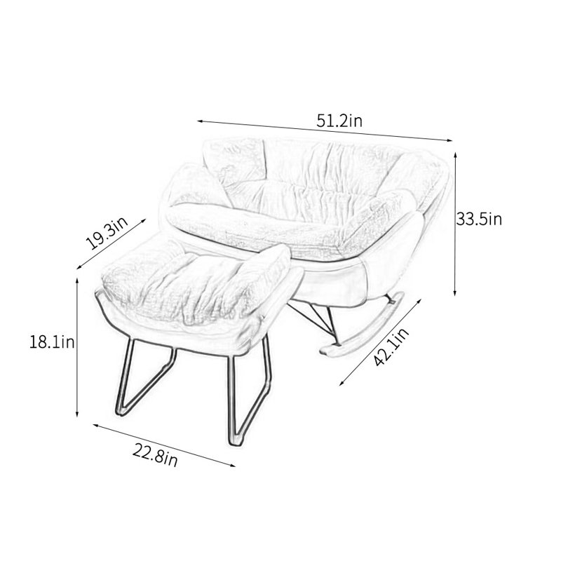 Chaise berçante de luxe italienne, Bleu