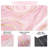 Keyboard Wrist Rest Large Mouse Pad Wrist Support For Computer, 4 In 1 Memory Foam Keyboard Pad Desk Mat Ergonomic Hand Rest Wrist Cushion For Home Office Gaming - Pink Marble