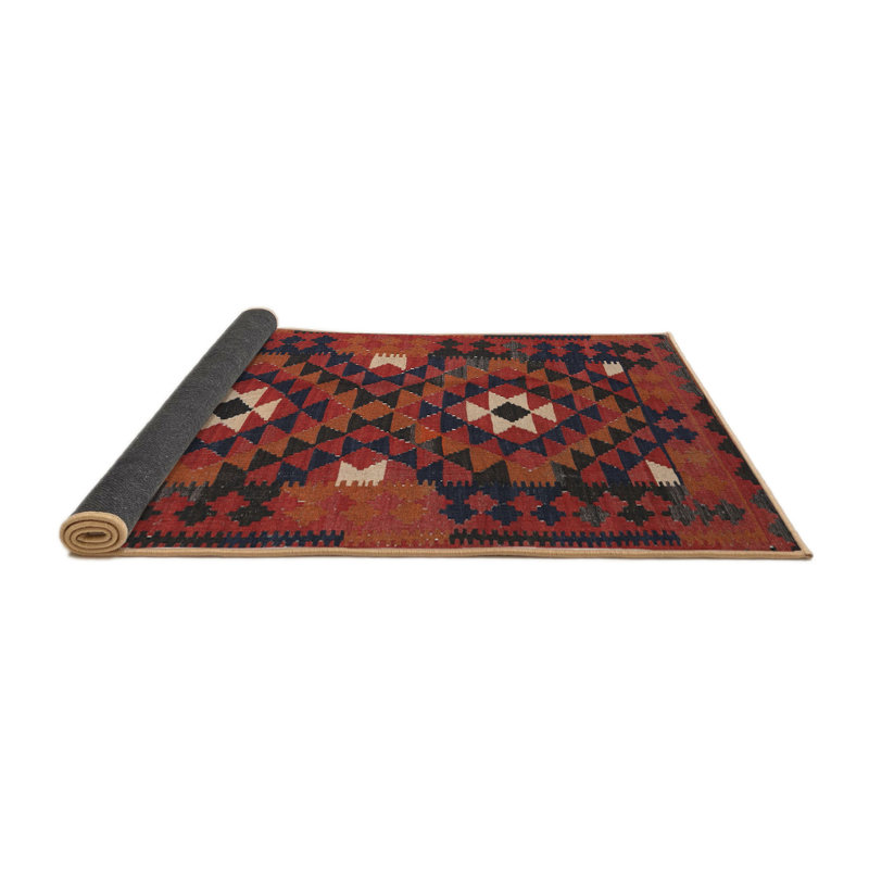 Tapis orange / noir Letcher, Rond 6 pi