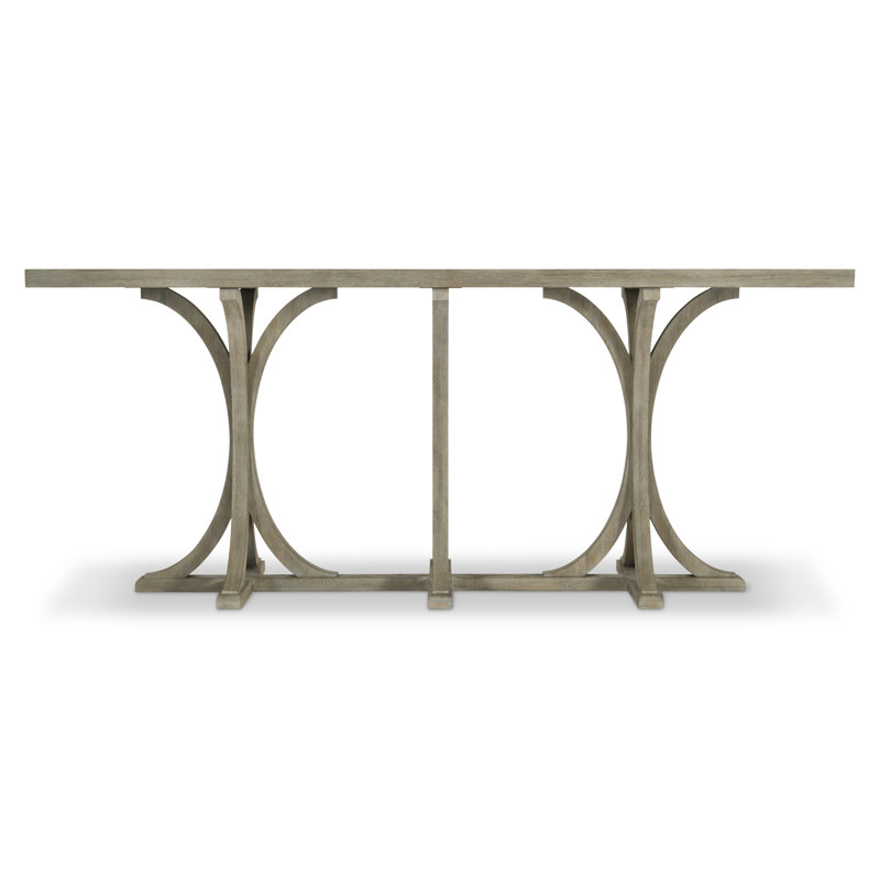 Albion Transitional Gray Wood Console Table with Storage