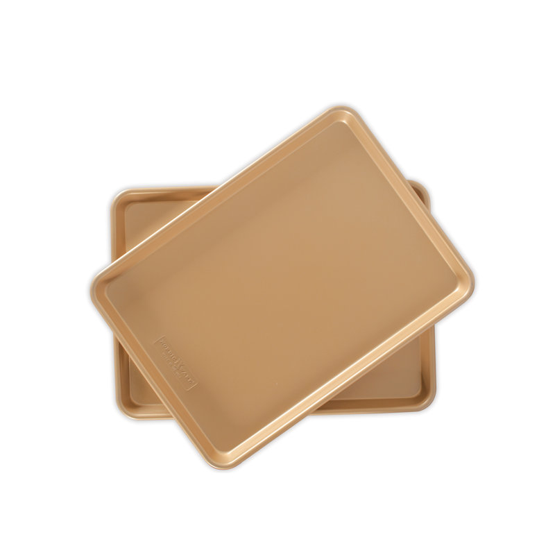 Gold Nonstick Aluminum Half Sheet Pan Set