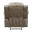 Fauteuil inclinable de style classique avec assise confortable en microfibre brun sablé et rembourrage en mousse