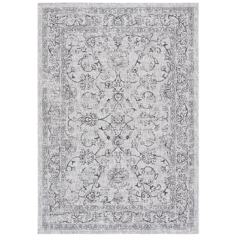 Tapis oriental intérieur / extérieur Antavis Performance, Black/Grey, Rectangle 9 pi x 12 pi
