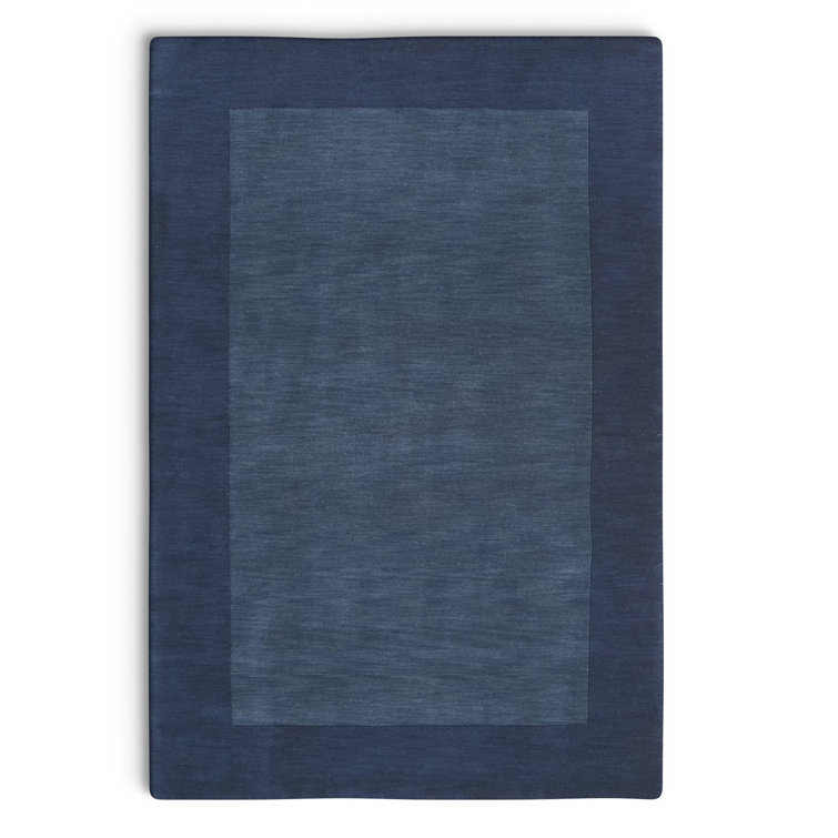 Dolma Handmade Loomed Wool Navy/Dark Blue Rug