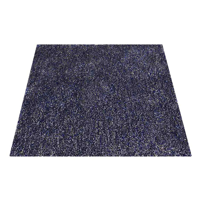 Kenshawn Hand Tufted Shag Polyester Eco-Friendly Area Rugs - Square, Blue White Color, Plain Solid Design, High Pile Thick Handmade Anti Skid Area Rugs for Living Room, Bed Room
