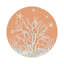 Coral Branch Peach Vegan Leather Round Coasters-119015102